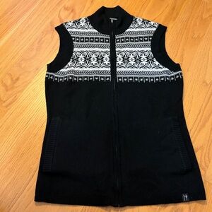 Neve Luna Fair Isle Sweater Vest Black Size Medium